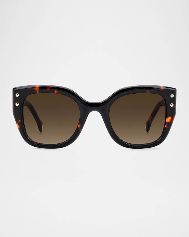 Logo-Print Square Acetate Sunglasses